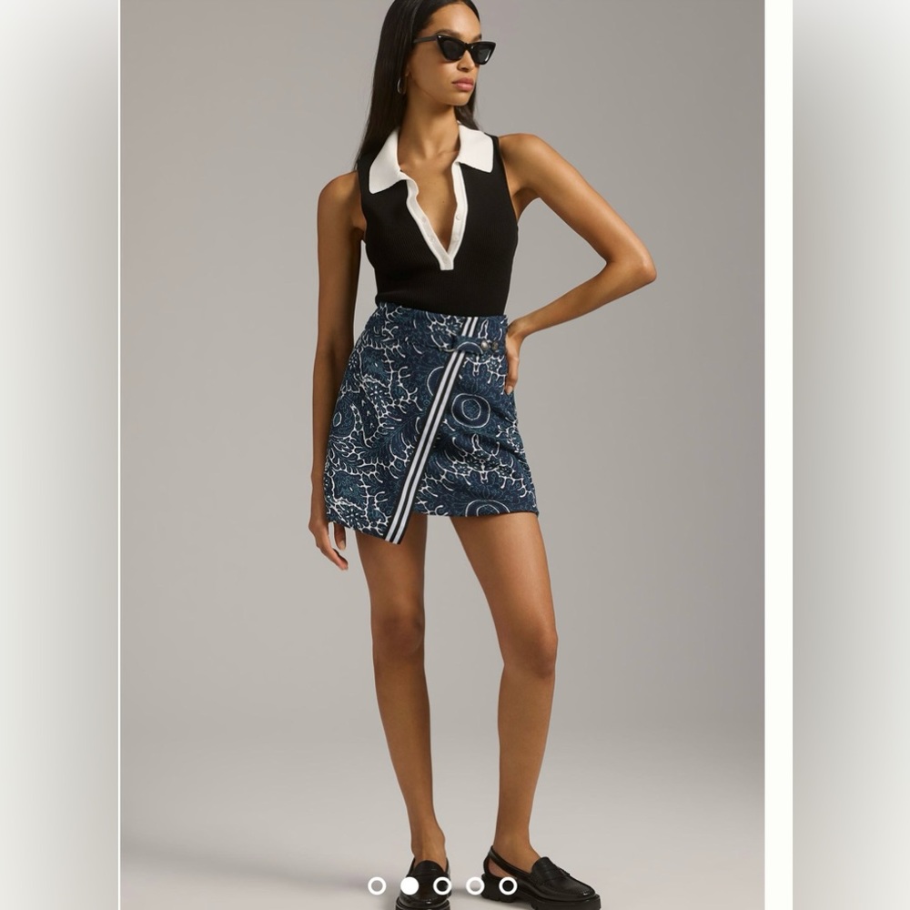 Anthropologie Maeve Mini Wrap Skirt size large